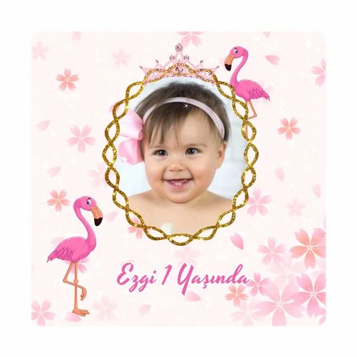 Flamingo Temalı Doğum Günü Magneti